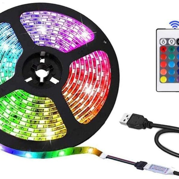 סרט לד צבעוני משנה צבעים RGB עמיד במים כולל שלט אלחוטי