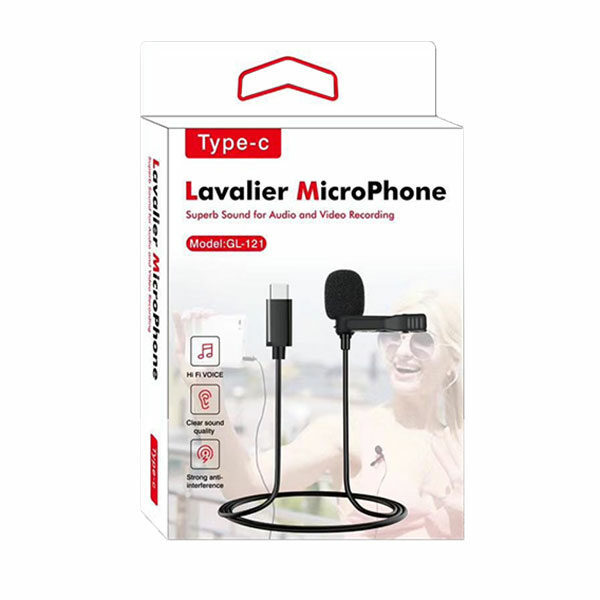 מיקרופון דש איכותי עם חיבור USB-C וקליפס לחולצה
